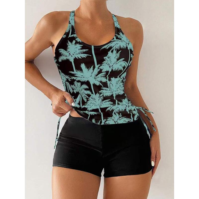 New Print Separate Swimsuits Tankini Set Female Swimwear Sports Beach Wear Two-Piece Bathing Suits Pool Women Swimming Suit