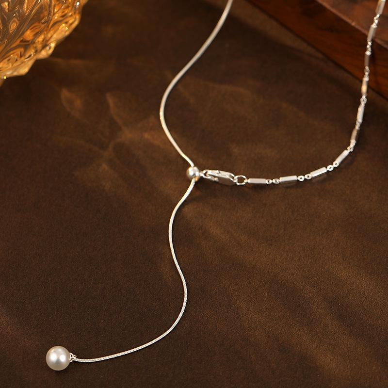 

Ожерелье на ключицу из серебра Banyan Tree S925 с жемчугом для женщин NS3077, 925 Silver серебряный