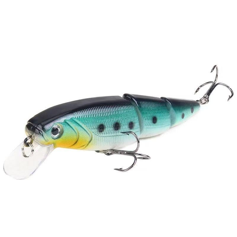 11cm Multi-Jointed Shimmering Reflective Minnow Lure Freshwater Saltwater Fishing