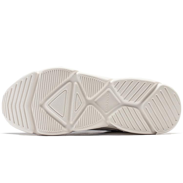 Li Ning Firefly Textile, Synthetic Leather Slip Resistant And Breathable Low top Casual Shoes Men's Gray AGCT387-2