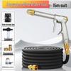 High-Pressure Car Wash Water Gun Set with Retractable Hose and Foam Pot