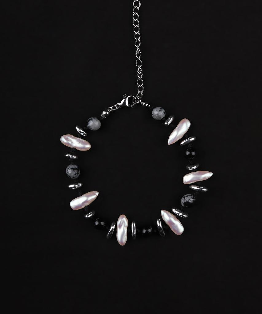 Rubati Terra Hematite Pearl Bracelet_Black