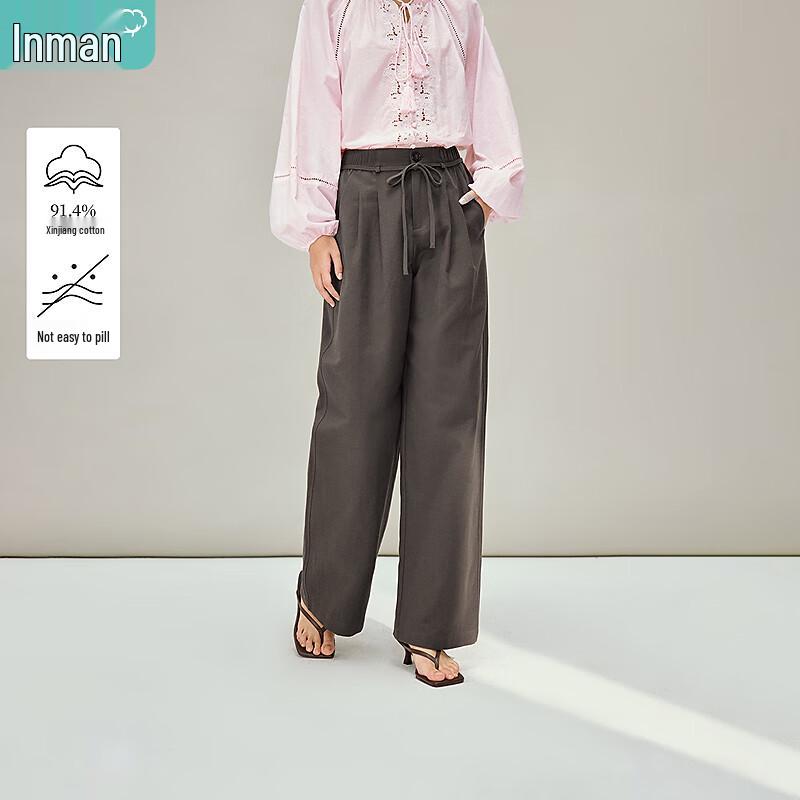 

INMAN Women s Relaxed Tie-Waist Wide-Leg Pants S