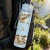 1PC Two Sloth Animal Cartoon Print 750ml Color Plastic Sports Water Bottle Leakproof Flip Straw Lid Suitable for Sports Office Home Use