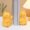 1 Pair Hug Duck Book End Cartoon Anti-slip Heavy Duty Resin Craft Home Office Desktop Book Stopper Holder Animal Ornament Figure Figurine Statue