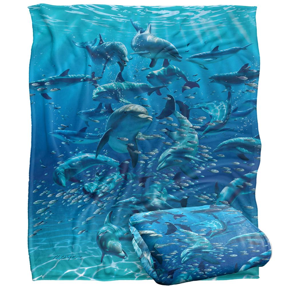 Royce McClure Silky Dolphin Waves Supersoft Blanket