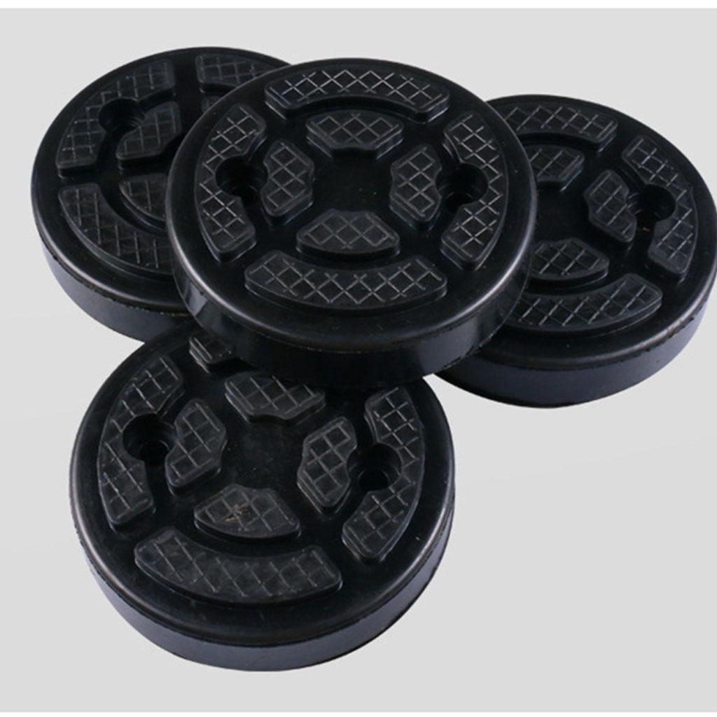Universal Rubber Jack Pad Slotted Jack Pad Adapter Frame Rail Protector Slotted Frame Black/Yellow