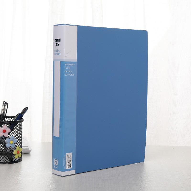 Elegant Transparent A4 File Folder Holder for Test Papers - Single & Double Clip, Thickened Office Storage.