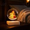Christmas Sleigh with Warm Lights Magnetic Ornament Floating Claus Levitation Santa Lighted Tree Rotating Holiday Centerpiece for Mantels Base