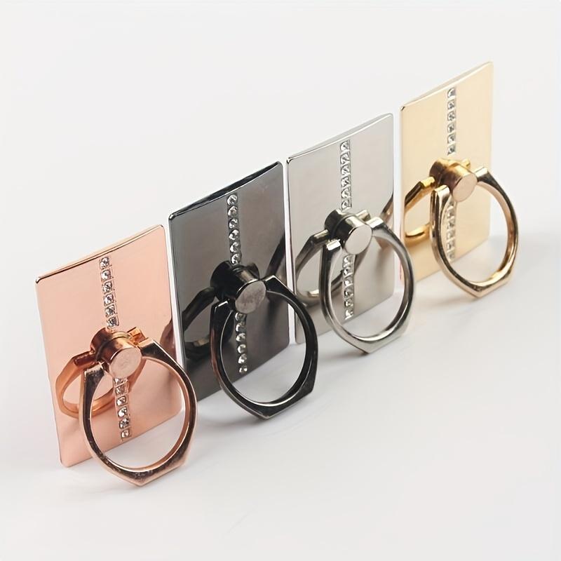 Waterproof Aluminum Alloy Cellphone Ring Holder - Elegant Metal Grip Stand for Smartphones