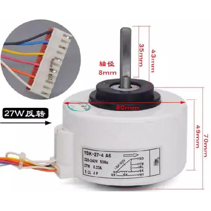 New Chigo Air Conditioning AC Fan YDK-27-4 A6 YDK-27-4 D6 RPS27B YDK-23-4 A5