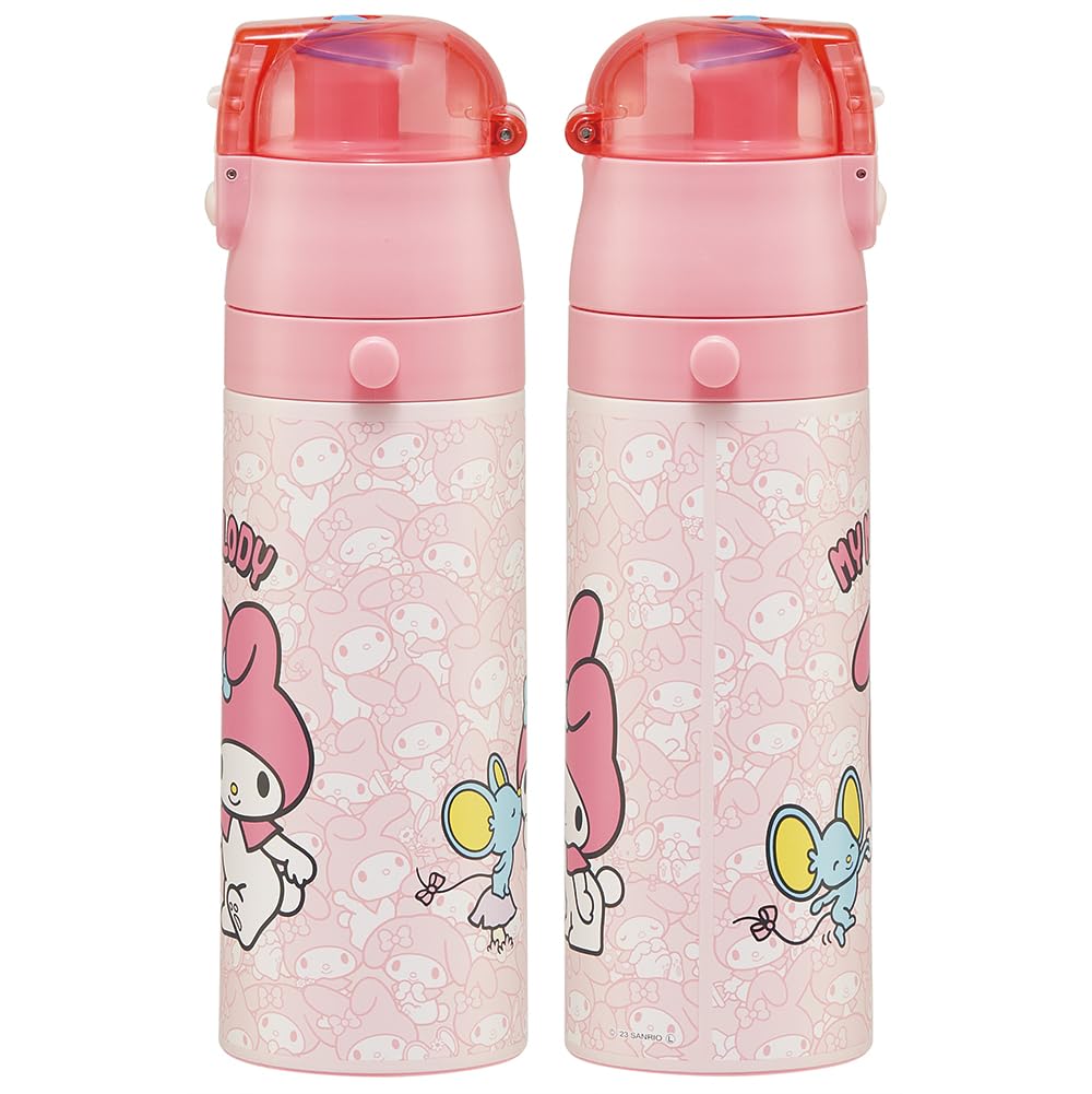 Skater Stainless Steel Water 470ml and 430ml Sanrio My Melody Lightweight and Perfect for Sports Water Bottle Children's Bottle, 2-Way, (Direct