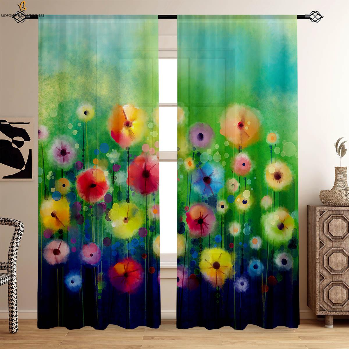 

Красные ретро цветочные 3D-печатные шторы для спальни, гостиной, кухни, кабинета, декоративные шторы, которые можно настроить, 2 шт. W50xH130(CM)x2PCS&Rod pocket