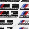 Emblema Premium BMW M Power para Porta-Malas Adesivo Logo Preto Brilhante Prata para M2 M3 M4 M5 M6 M8 Competition 13cm 10.5cm Decoração de Carro