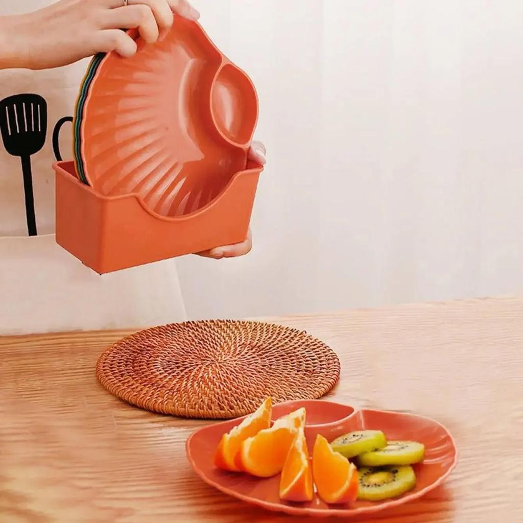 Shell Dish Plastic Dumpling Plate with Vinegar Discs Vinegar Dishes Sushi Breakfast Dried Fruit Snack Shell Bone Spitting Dish