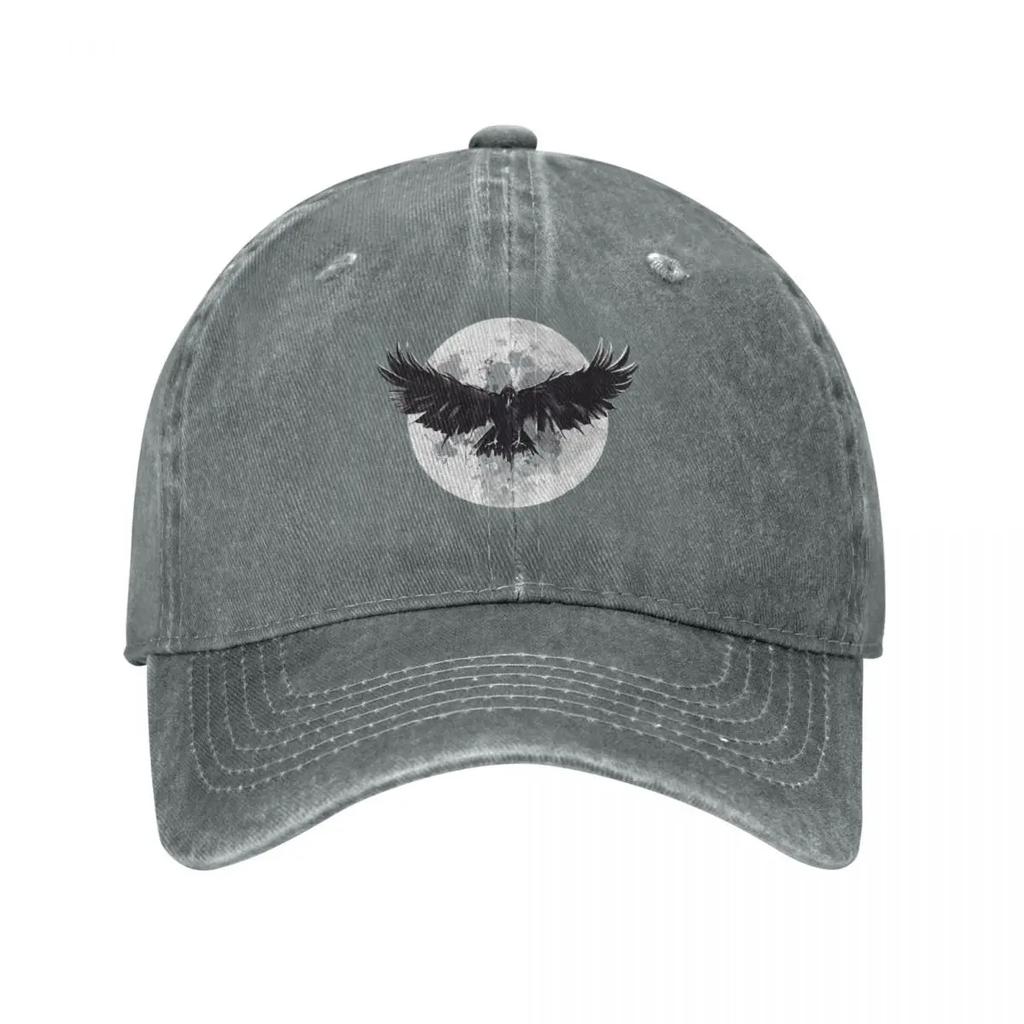 Raven Moon Baseball Cap Golf Hat Unisex For The Sun Kids Hat Foam Party Hat Unisexs Tennis Womens