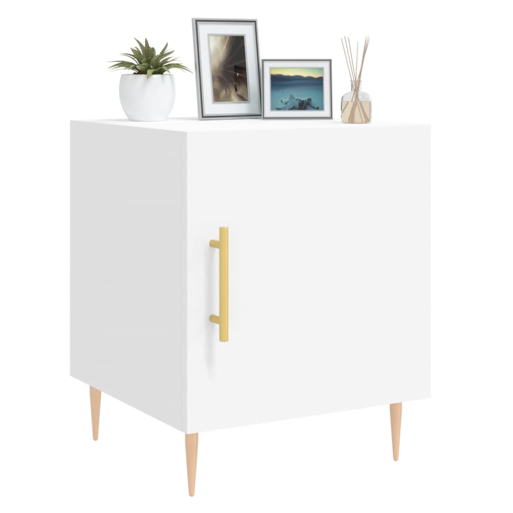 Nightstand White 40 x 40 x 50 cm Engineered Wood