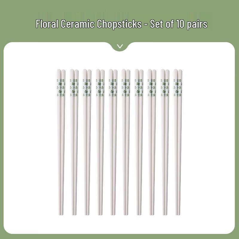 Mod Lanka Floral Ceramic Chopsticks Set (10 Pairs)