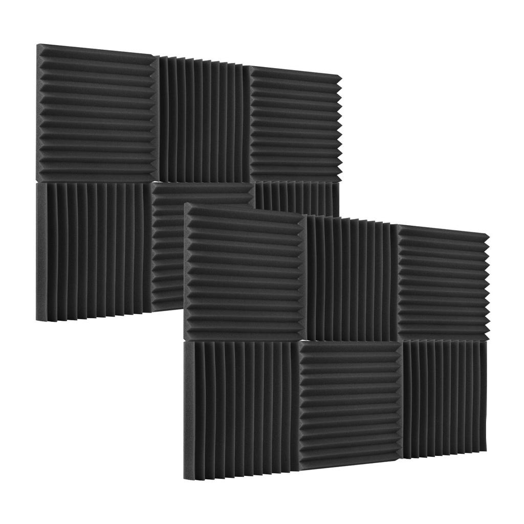 12pcs Pack Studio Foams Sound Insulation Foam Sound Absorbing Panels Soundproof Sponge 30 * 30 * 2.5cm 12 * 12 * 1in