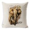African Animal Linen Cushion Cover Office Sofa Cushion Office Lumbar Pillow Small Pillow