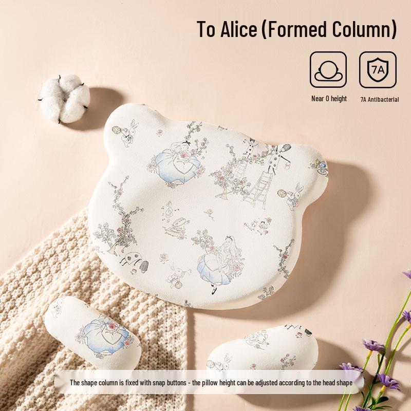 Memory Foam Baby Head Shaping Pillow for Newborns (0-12 Months) - All-Season Use