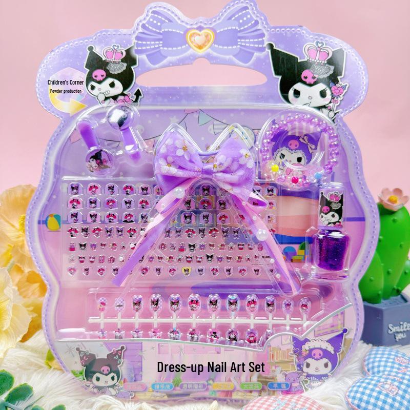 Kuromi Cartoon Nail Sticker Set for Kids
