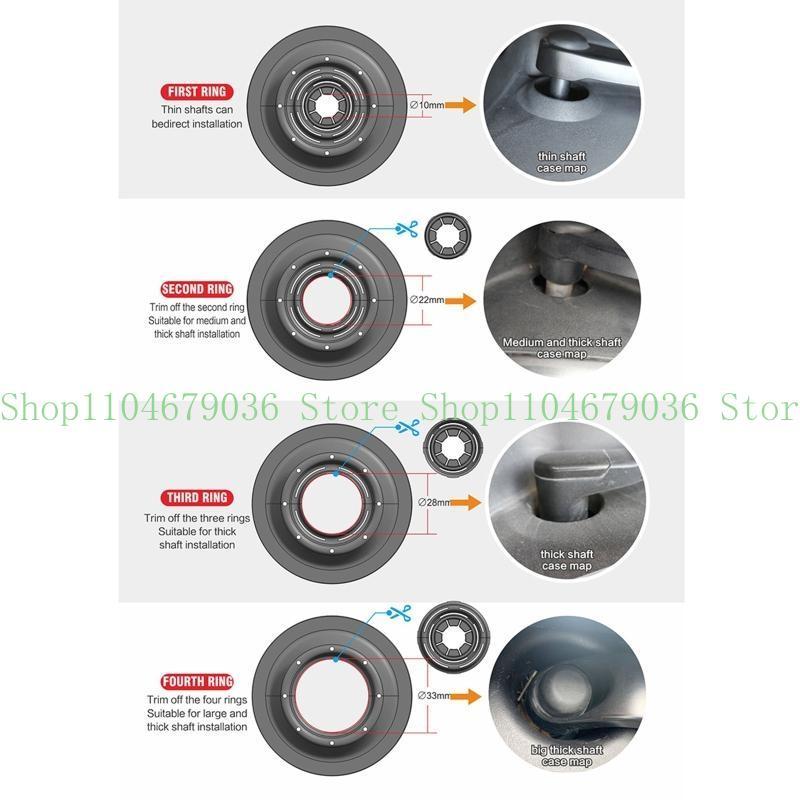 652F 2Pcs Silicone Car Wiper Hole Protective Cover Anti-wear Dustproof Windshield Wiper Arm Bottom Hole Protective for Case