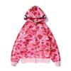 Mens Oversized Hooded Sweatshirt With Shark Embroidery Camo Print Casual Long Sleeve Pullover