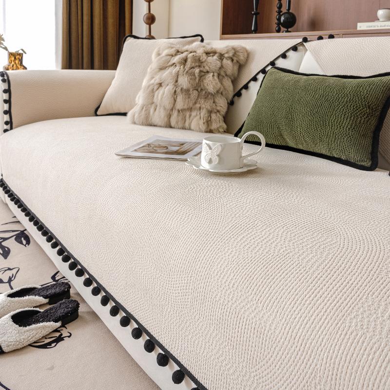 New Sofa Cushion, Universal In All Seasons, Light Luxury Style, One-Piece Straight Row Seat Cushion, Warm Sofa Cover, Non-Slip