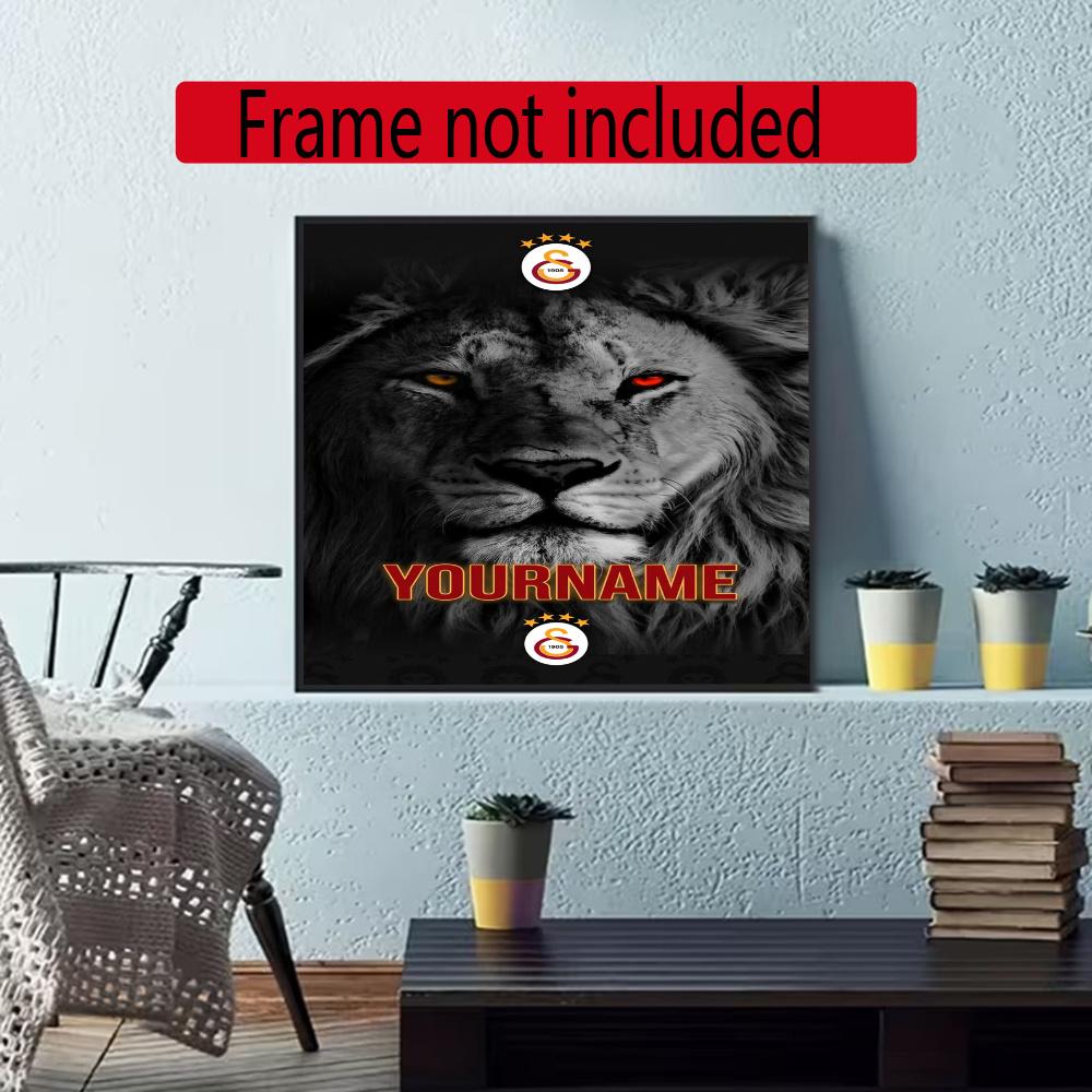 Galatasaray Personalized Text Diamond Painting Round Diamond Mosaic Rhinestones Diamond Embroidery Craft Kit Wall Decor Without Frame