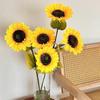 Silk Artificial Sunflower Long Stem Decorative Sunflower Fake Flowers Bouquet  Table Centerpiece