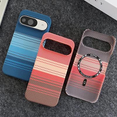 Custodia Ultra Sottile con Motivo in Fibra di Carbonio in PC Per Magsafe Magnetica Per Google Pixel 10 9 Pro XL 8 7 6 Pro Cover Corazzata per Ricarica Wireless