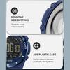NAVIFORCE Original DIgital Watch Men LCD Display Calendar Date Chronograph Alarm Night Pattern Silicone Strap Waterproof Boys Watch NF7138
