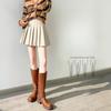 Grey Pleated Skirt for Women Spring Autumn Lightweight Slimming High-Waisted A-line Short Skirt Casual All-match Versatile JK Preppy Skirt