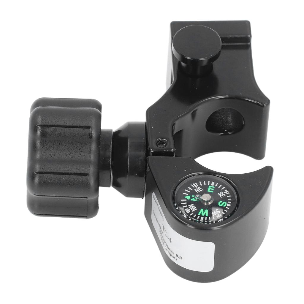 32mm Range Pole Cradle Bracket Aluminum Alloy Portable Data Collector Cradle with Compass