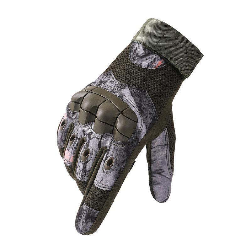 Tactical Gloves Camouflage Full Finger Soft Shell Men's Motorcycle Riding Field Training Protective Wear-resistant Gloves