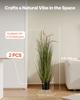 VEVOR Artificial Grass Plant, 2 Pack 1194mm Horsetail Reed Grass in Pot