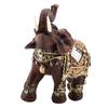 Lucky Feng Shui Wood Grain Elephant Statue Sculpture Wealth Figurine Gift Home Decoration