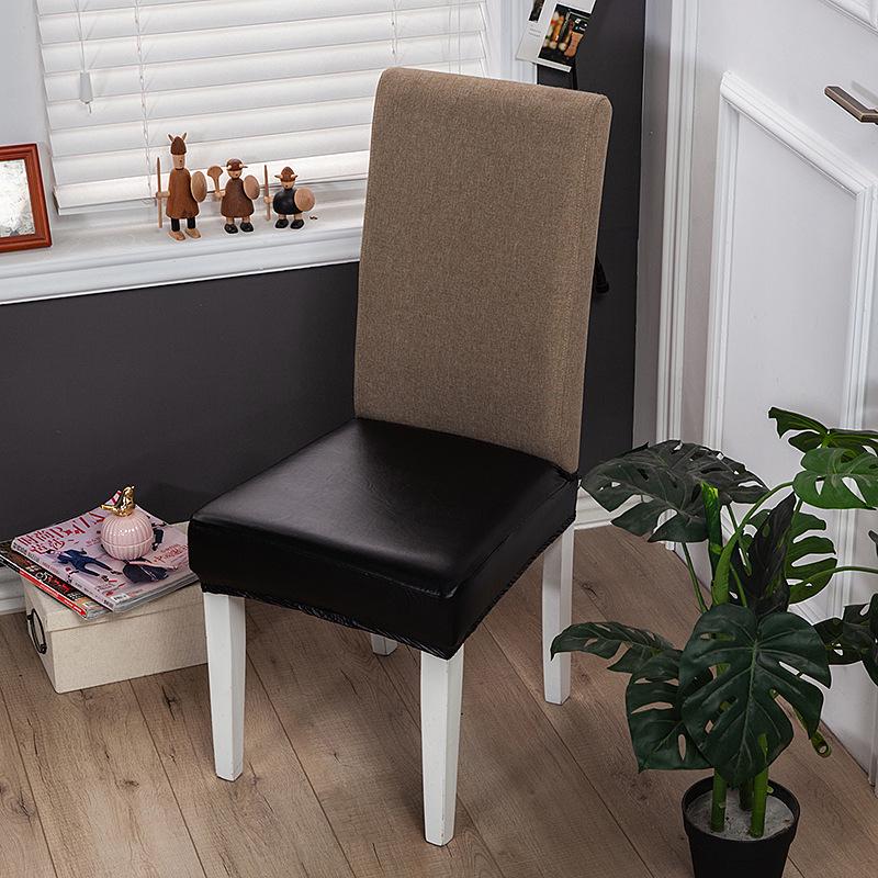 

Водонепроницаемый чехол на сиденье стула из ПУ кожи, конструкция с полуобхватом для использования в столовой и ресторане 45x45