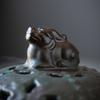 Retro Pixiu plate incense burner household indoor incense burner incense sandalwood burner agarwood mosquito coil tray