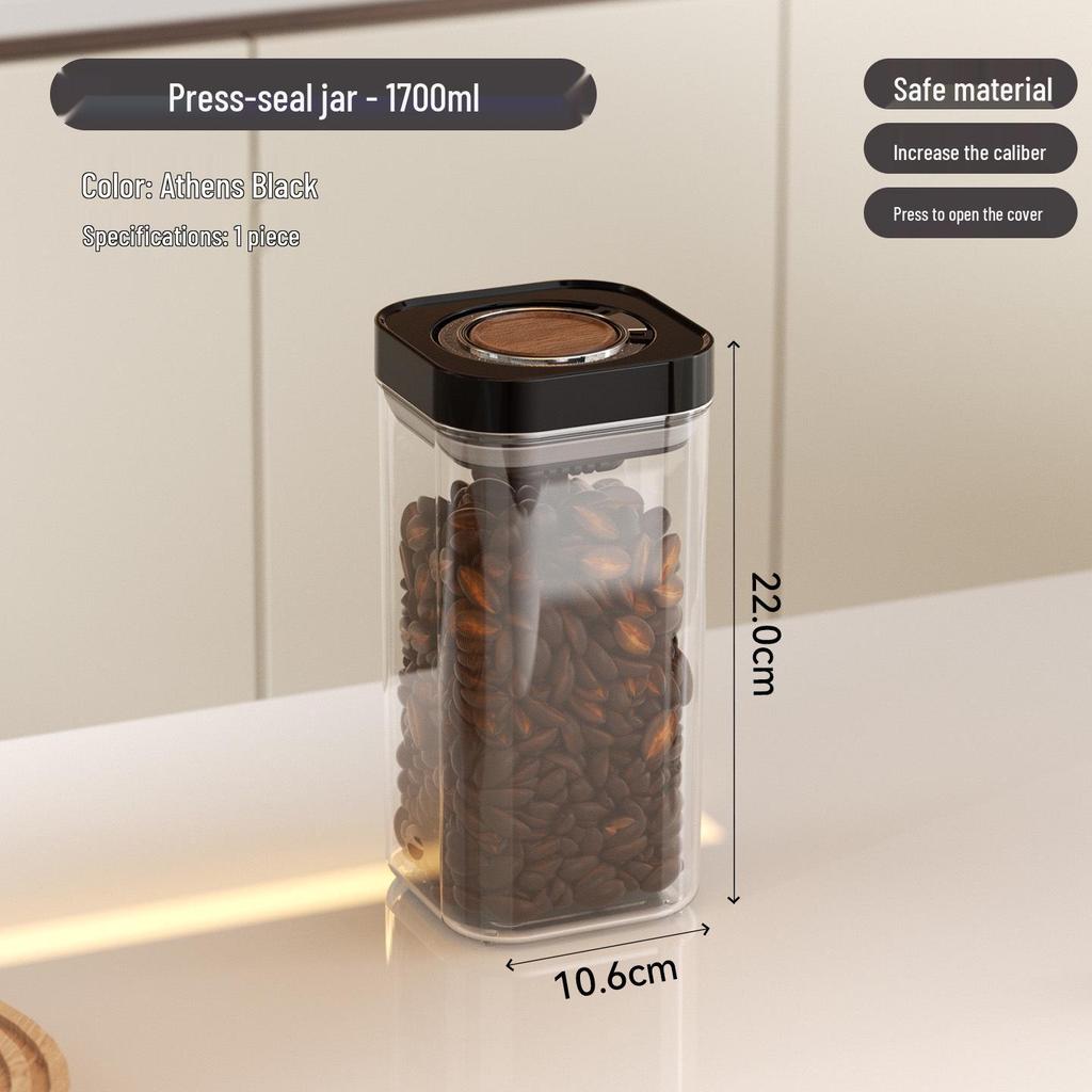 Press-Type Airtight Kitchen Container for Cereal & Grain Storage