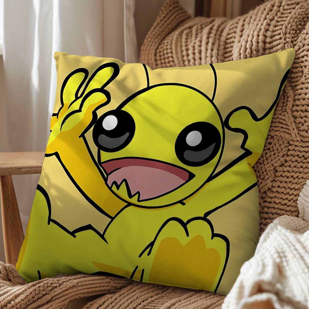 Game Big Battle AAlien Hominid Pillow Case Square DoubleSided Printing Short Plush Sofa Cushion Cover Bedroom Bedside Pillow