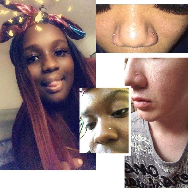 Disposable Safe Sterile Nose Ring Stud Piercing Unit Nailer with 21x Nose Stud Professional Machine Women Body Jewelry