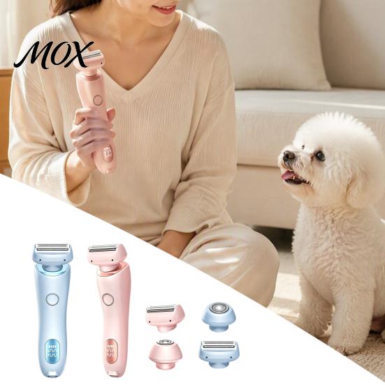 Bikini Trimmer with LED Display Women Electric Shaver 2 Heads, Razor Hair Removal Epilator Display, for Face Eyebrow Body Underarms Legs
