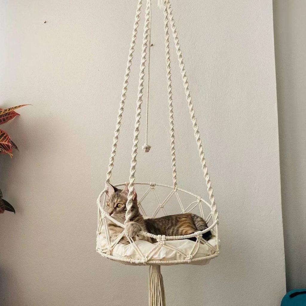 Little Cat Swing Indoor/Outdoor Cat Hanging Cloth Hammock Net Basket Sunbathing Cradle Swing
