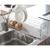 Dinos Dish Drainer Rack, Sink Accessories, Kojima Magic Extendable Slim Dish Drainer for Tidying Up Your Kitchen