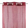 Voilage 100% coton - Rouge bourgogne - 105x250 cm