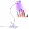 360 Degree Swivel LED Nail Lamp Gel Nails With Clip UV Nail Dryer Portable Nails Dryer Lamps for Curing All Gel Nail Polish
