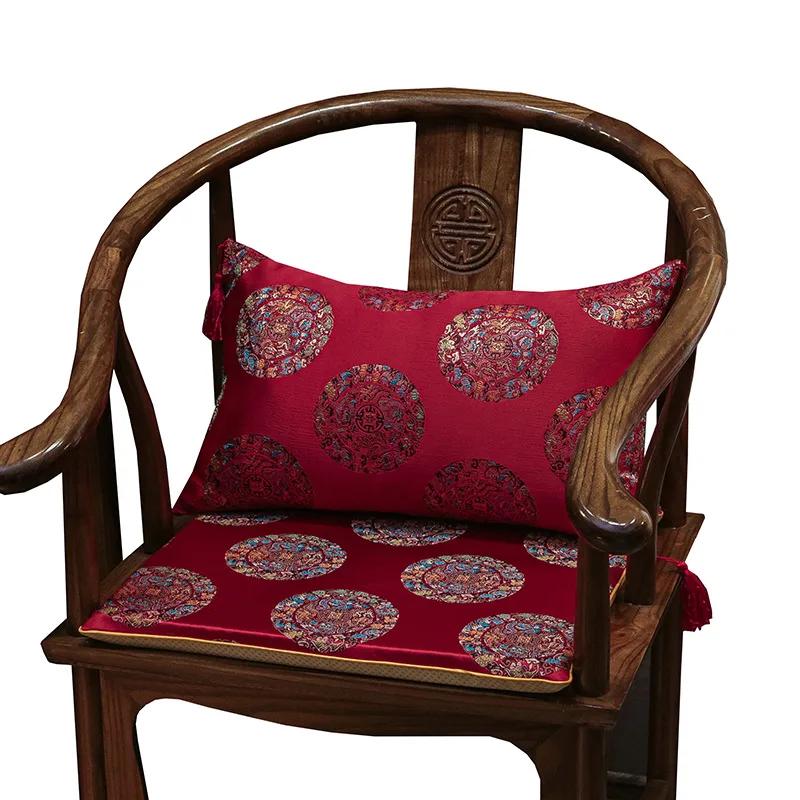 Square Chinese Style Mahogany Sofa Cushion Removable Washable Non-slip Single Seat Cushion Home Chair Pad Soft No Ball No Fading