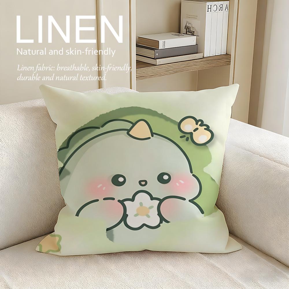 

Cute Squishy Dino Cushion Cover Pillowcase Set Pcs x x Breathable Washable Sofa Cushion Cover 30X30cm